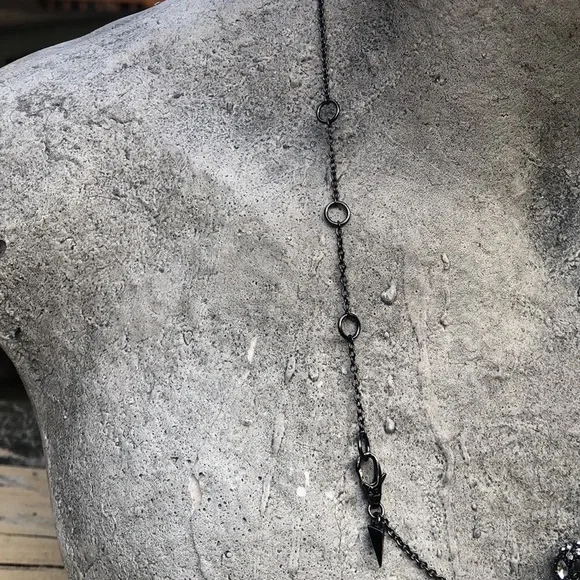 Alexis Bittar snake necklace with blue drop - Picture 6 of 10